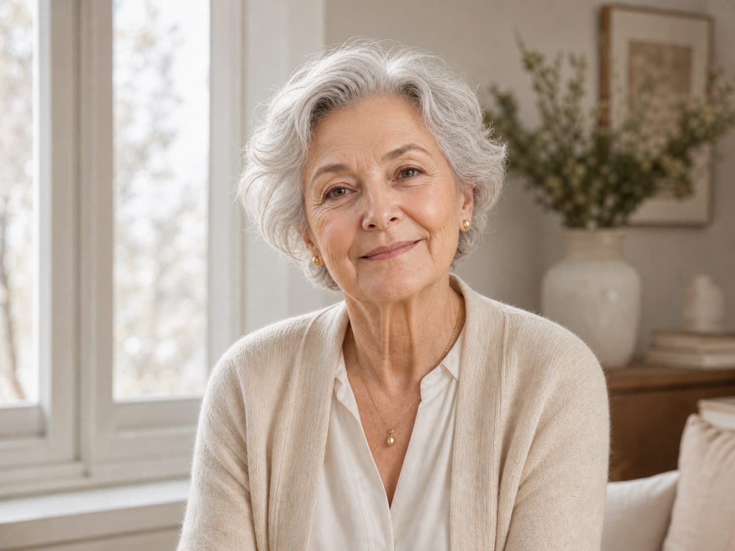 Un sourire familier, près de la fenêtre